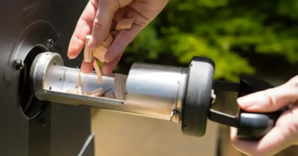 how to use a vertical smoker with wood chips-woodchips tray